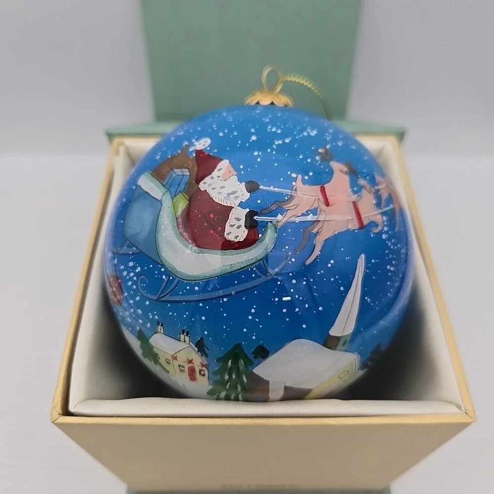 2019 Pier1 Imports Li Bien Ornaments Original Santa Flying ornament large 4 inch